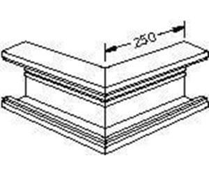 Skuffer & samleskinne kanaler - Tehalit External corner br 70170 pw - L9102PERL