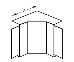 Skuffer & samleskinne kanaler - Tehalit Inner corner lf 20035/36 ph - M6141PH