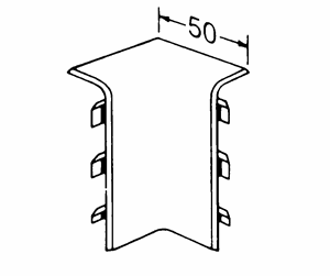 Skuffer & samleskinne kanaler - Tehalit Internal corner sl 20051 m 5551 perlewhite - M5551PH