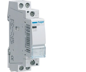 Komponenter for switchboxes og skap - Hager Humfree contactor 25a 2no 230v 1m - ESC225S