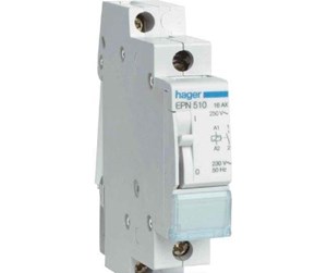 Komponenter for switchboxes og skap - Hager Latching relay 8vac 2no - EPN522