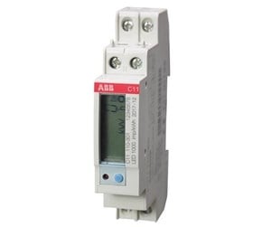 Komponenter for switchboxes og skap - ABB Kwh meter 1-pole+neutral direct measurement class 1 40a. - 2CMA103572R1000