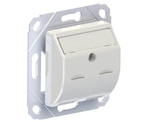 Socketer & bokser - Leviton Dual snap-in-jack faceplate module with dust covers for 2 x - MMCANGDK2453