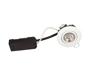 Lamper - Scan Products Luna lp 230v dimmable flicker free 6.2w 4000k cri95 ip44 matt white round - 10121