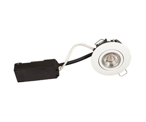 Lamper - Scan Products Luna lp 230v dimmable flicker free 6.2w 3000k cri95 ip44 matt white round - 10111