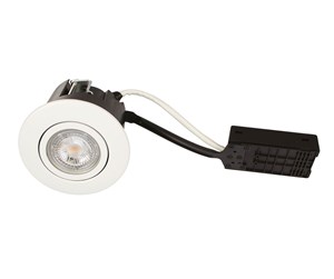 Lamper - Scan Products Luna quick install 230v dimmable flicker free gu10 5w 2700k 370lm ip44 matt white round - 10011