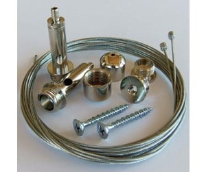 Tilbehør (fester, stikkontakter osv.) - Teknisk Belysnings Industri Wire suspension set complet 2m - 433A0119