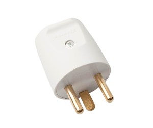 Switch - Elworks Plug s4 round w/earth white - 9-087-1