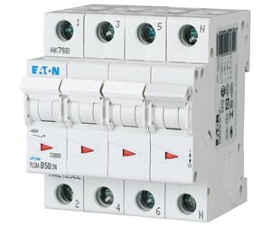 Komponenter for switchboxes og skap - Eaton Pls6-c50/3n-mw - miniature circuit breaker mcb - 243023