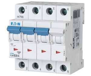 Komponenter for switchboxes og skap - Eaton Pls6-c20/3n-mw - miniature circuit breaker mcb - 243019