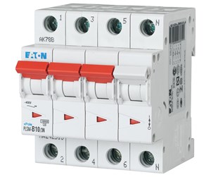 Komponenter for switchboxes og skap - Eaton Pls6-c10/3n-mw - miniature circuit breaker mcb - 243014