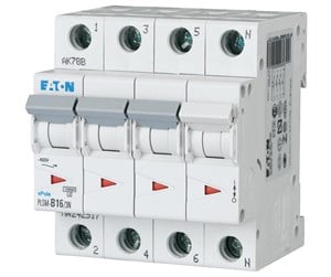 Komponenter for switchboxes og skap - Eaton Pls6-c16/3n-mw - miniature circuit breaker mcb - 243018