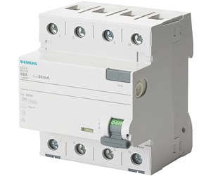 Komponenter for switchboxes og skap - Siemens Rccb 4-polet type a 40a 30 ma 400vac - 5SV3344-6