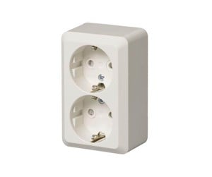 Switch - ABB Socket outlet schuko 2-g screwless term - 2TKA000994G1