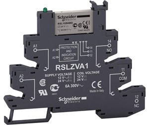 Komponenter for switchboxes og skap - Schneider Electric Interface relay complete with socket with screw terminals 6a - RSL1PVPU