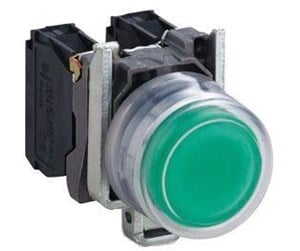 Trykknapper & Signalenheter - Schneider Electric Harmony push button complete with spring return in green and - XB4BP31