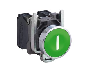 Trykknapper & Signalenheter - Schneider Electric Harmony pushbutton complete with spring return and flat push - XB4BA3311