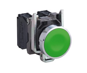 Trykknapper & Signalenheter - Schneider Electric Harmony push button complete with spring return and flat tou - XB4BA31