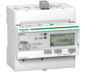 Komponenter for switchboxes og skap - Schneider Electric Kwh meter 63a 3p+n 63a mbus mid - A9MEM3135