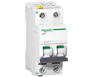 Komponenter for switchboxes og skap - Schneider Electric Acti9 ic60n 1p-n 16a dobbelt terminal c-karakteristik 6/10ka - A9F04616