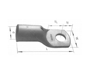 Koblingsutstyr - Elpress Cu-tube terminal krf70-12 70mm2 m12 - 7301-014200