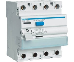 Komponenter for switchboxes og skap - Hager Rccb 4p 40a 30ma a class - CDA440K