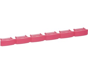 Kobber kabling - LK Colour code bar red for patchpanel 6port - 208B7172