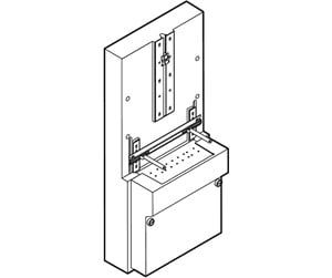 Switchboxes og skap - LK empty consumer unit - um-l - light grey - for cable conne - 169D1105