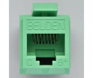 Kobber kabling - Belden Ps6+gigaflex t568a/b keystone non keyed rj45 green - AX101325