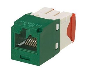 Tilbehør - PANDUIT Mini-com module cat 5e utp 8 pos 8 wire universal green - CJ5E88TGGR