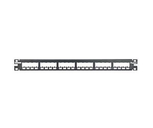 Kobber kabling - Triton Patch panel 24 port all metal black - CP24BLY