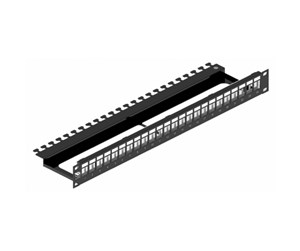 Kobber kabling - Leviton Patch panel for 24xrj45 tool-free jacks 1u black - MMCPNLX24SIJ2MIL