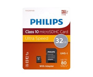 Minnekort - Philips FM32MP45B - flash memory card - 32 GB - microSDHC UHS-I - FM32MP45B/00