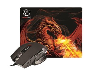 Mus - Rebeltec Red Dragon - mouse - USB - Mus - Optisk - 6 - Svart - RBLMYS00036