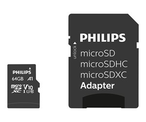 Minnekort - Philips FM64MP45B - flash memory card - 64 GB - SDXC - FM64MP45B/00