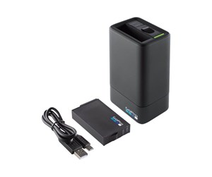 Batterier & Ladere - GoPro Dual Battery Charger + Battery - battery charger - with battery - Li-Ion - ASDBC-001-EU-EA-AST