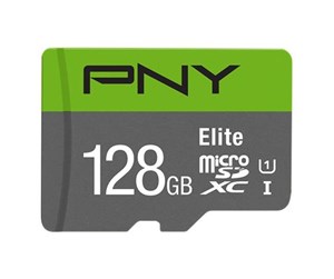 Minnekort - PNY Elite MicroSD/SD - 100MB/s - 128GB - P-SDU128V11100EL-GE