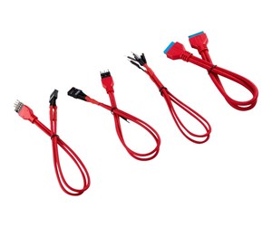 Kabinett-tilbehør - Corsair Premium Sleeved I/O Cable Extension Kit - Red - CC-8900246