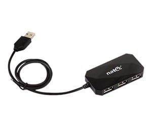 USB-hub - Natec LOCUST - hub - 4 ports USB-hub - 4 porter - Svart - NHU-0647