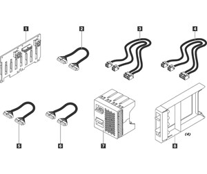 Kabinett tilbehør (kjølepasta mv.) - Lenovo 2.5" server 8-port SATA/SAS backplane - 7XH7A06254