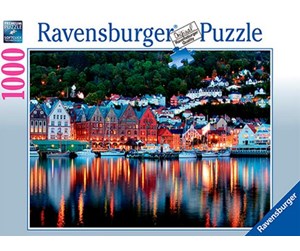 Puslespill - Ravensburger Bergen Norway 1000p - 10219715