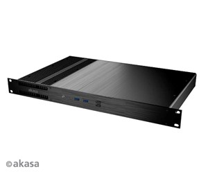 Kabinett - Akasa Galileo TU3 Thin-Mini-ITX 1U GehÃ¤use OEM - Kabinett - Ultra small form factor - Svart - A-ITX29-M1B