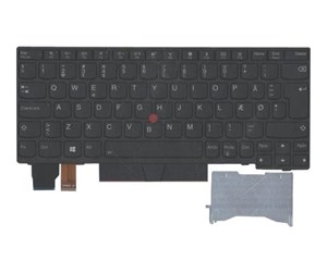 Tastatur - Lenovo Lite-On - Bærbart tastatur - til utskifting - Dansk - Svart - 01YP129