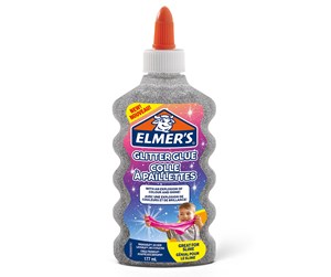 Kreative leker - Elmer's Glitterlim, sølv, vaskbar og barnevennlig, 177 ml - 2077255