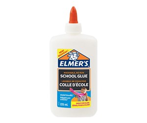 Kreative leker - Elmer's flytende skolelim, hvit, vaskbar, 225 ml - 2079102