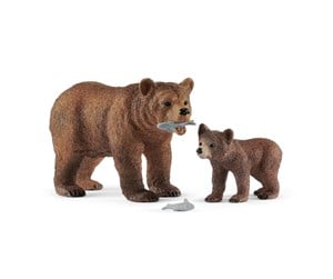 Schleich - Schleich Grizzly Bear Mother With Cub - 42473