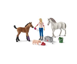 Schleich - Schleich Vet visiting mare and foal - 42486