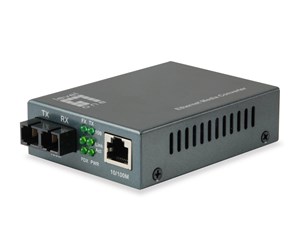 Repeater & Transceiver - LevelOne FVT-1102 RJ45 to SC Fast Ethernet Media Converter Single-Mode Fiber 1310nm 20km - FVT-1102