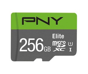 Minnekort - PNY Elite MicroSD/SD - 100MB/s - 256GB - P-SDU256V11100EL-GE