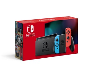 Spillkonsoll - Nintendo Switch With Joy-Con - Neon Blue and Neon Red - 0045496453596